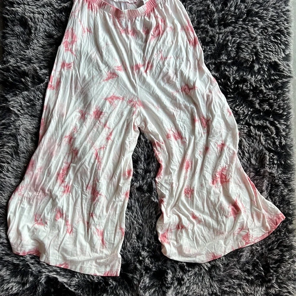Nordstrom Girls’ Got Your Back Print Tie Back Jumpsuit In Pink Lotus Tie Dye NWT - Picture 7 of 7